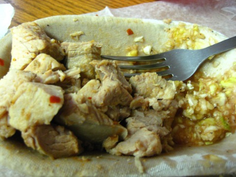 Coarse chopped pork at Lexington BBQ